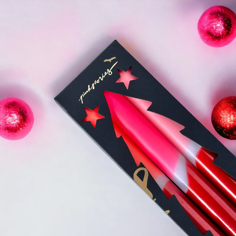 Stabkerzen “Dip Dye X-Mas Palladium” 3er-Set | pinkstories