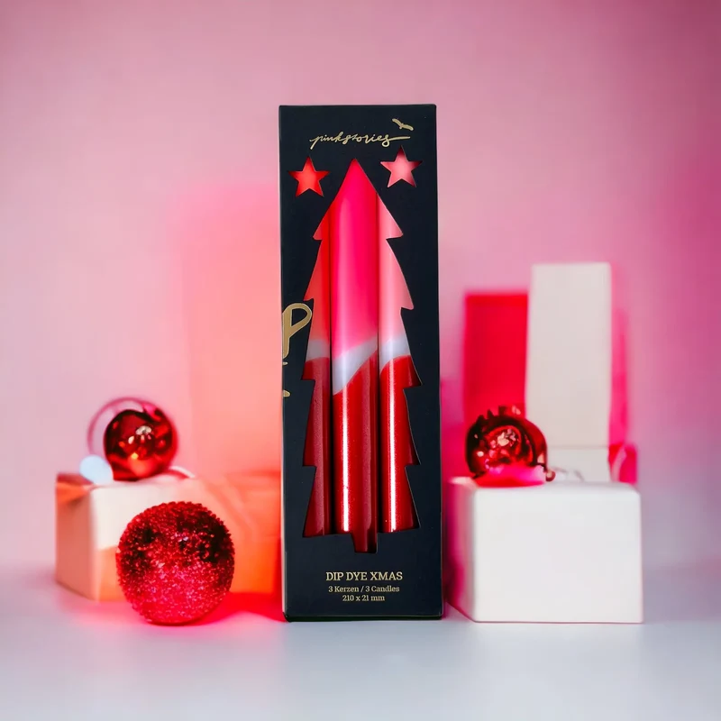 Stabkerzen “Dip Dye X-Mas Palladium” 3er-Set | pinkstories
