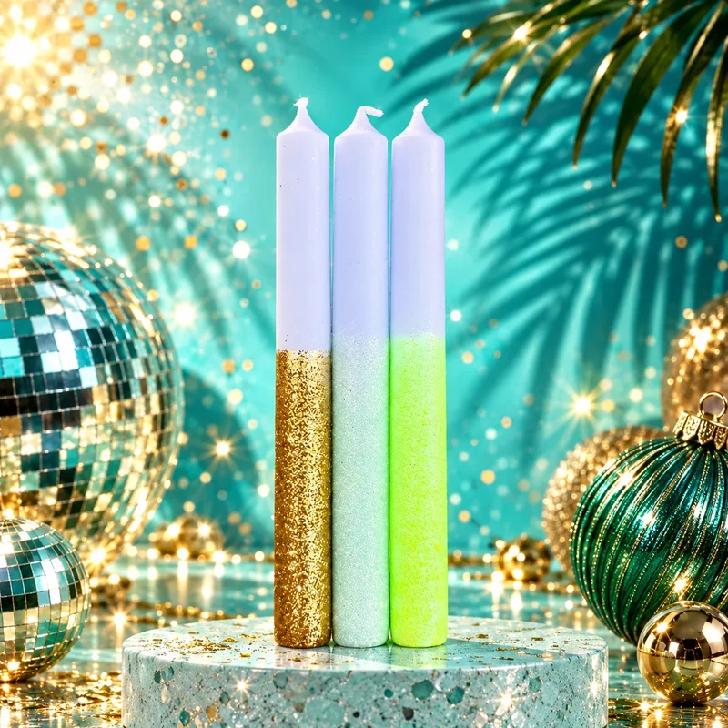 Stabkerzen “Glitter Under the Mistletoe” 3er-Set | pinkstories