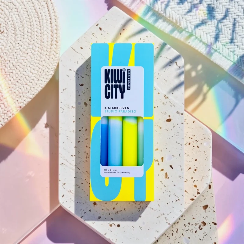 Stabkerzen “Kiwi City Studio Paradiso” 4er-Set | pinkstories