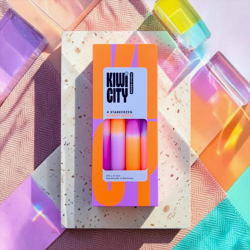 Stabkerzen “Kiwi City Sunset Motel” 4er-Set | pinkstories