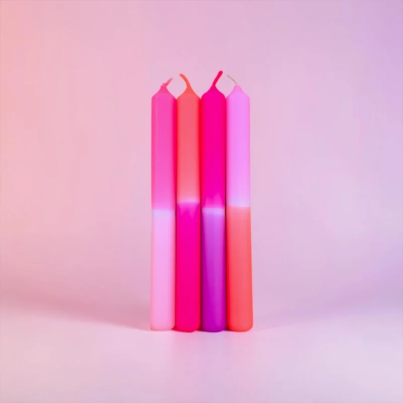 Stabkerzen “Kiwi City Flamingo Drive” 4er-Set | pinkstories