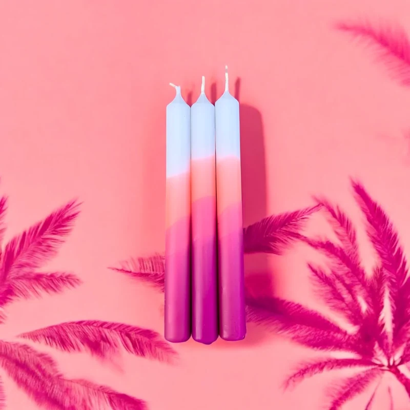 Stabkerzen “NEON Triple Eggplant” 3er-Set | pinkstories