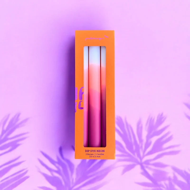 Stabkerzen “NEON Triple Eggplant” 3er-Set | pinkstories