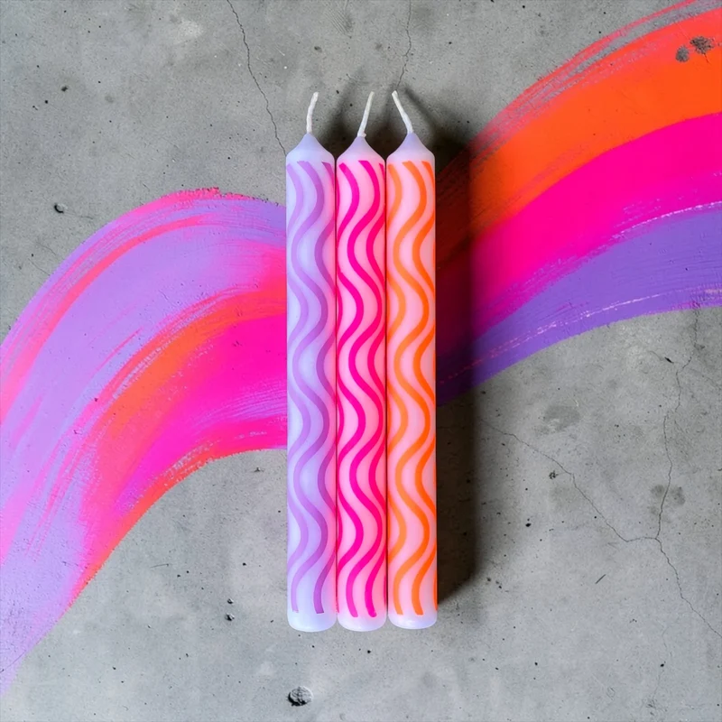 Stabkerzen “Graphic Lights Curves 301” 3er-Set | pinkstories