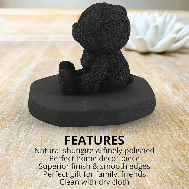 Teddy Bear Shungite Figurine 2.5x1.25