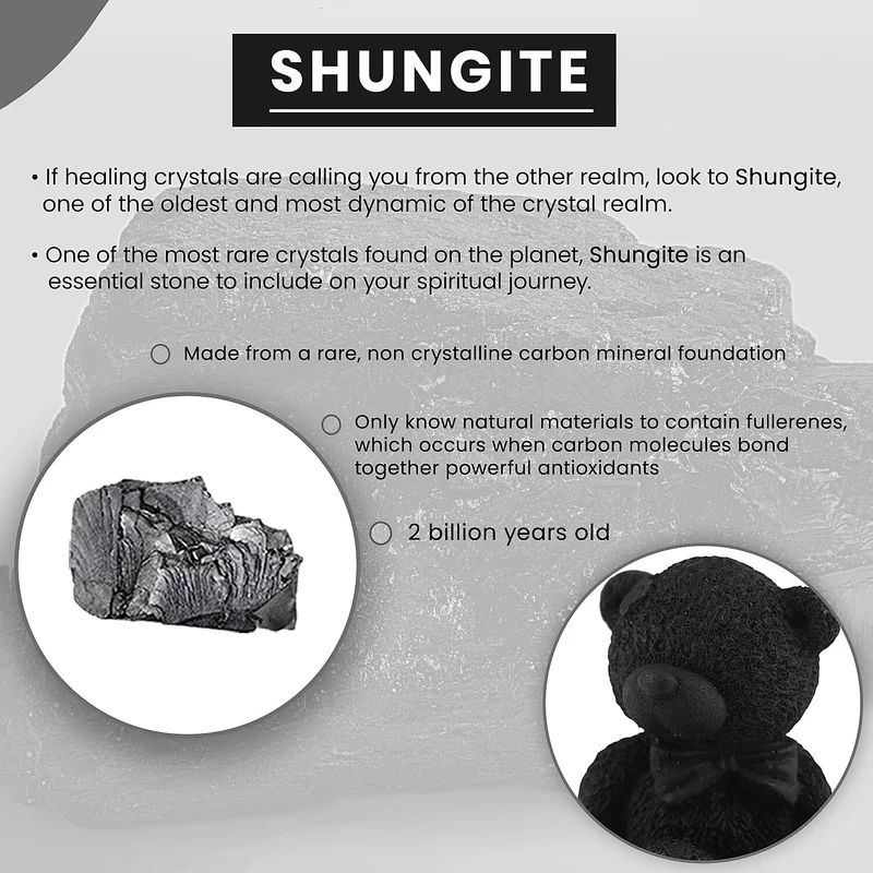 Teddy Bear Shungite Figurine 2.5x1.25