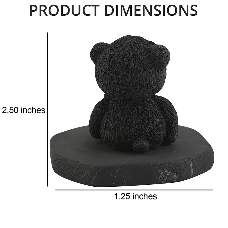 Teddy Bear Shungite Figurine 2.5x1.25