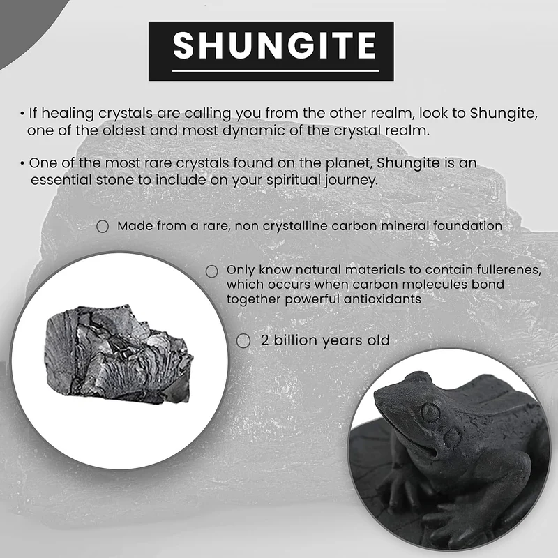 Frog on a Leaf Shungite Figurine 1.5x1.75 Approx. 335.00ctw