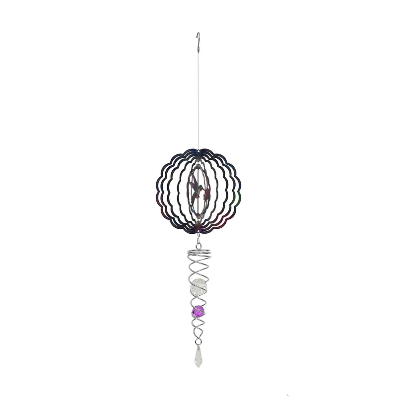 Sonnenfänger und Windrad, mehrfarbiger Kristall, 33cm, Mandala