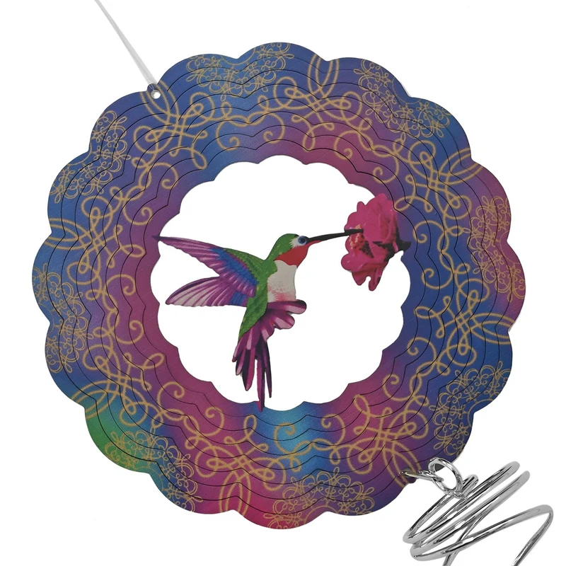 Sonnenfänger und Windrad, mehrfarbiger Kristall, 33cm, Mandala