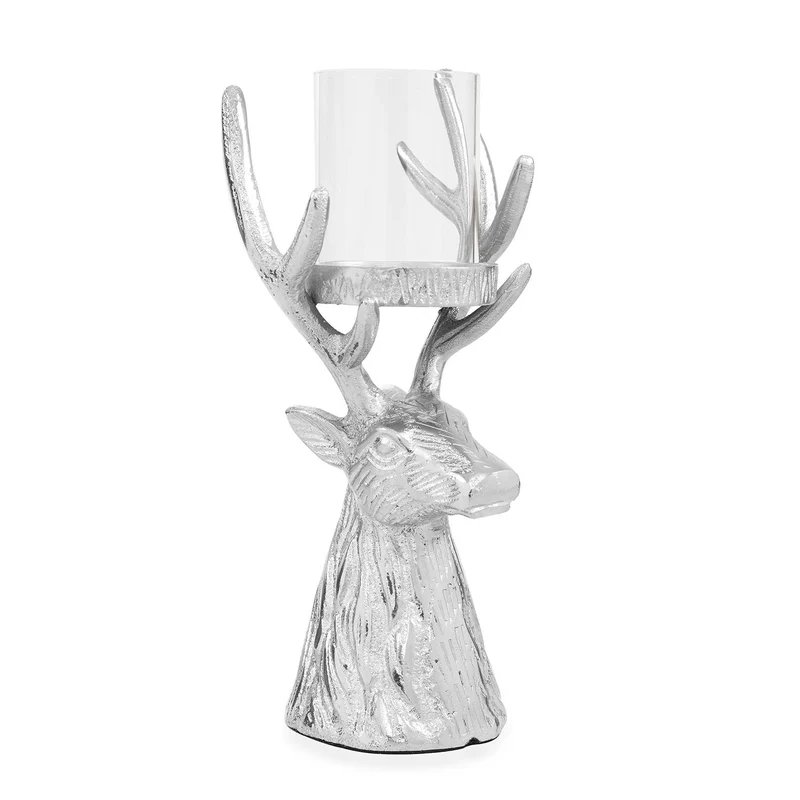 Rentier Teelichthalter, Silber, 50.8 x 20.3 x 25.4 cm