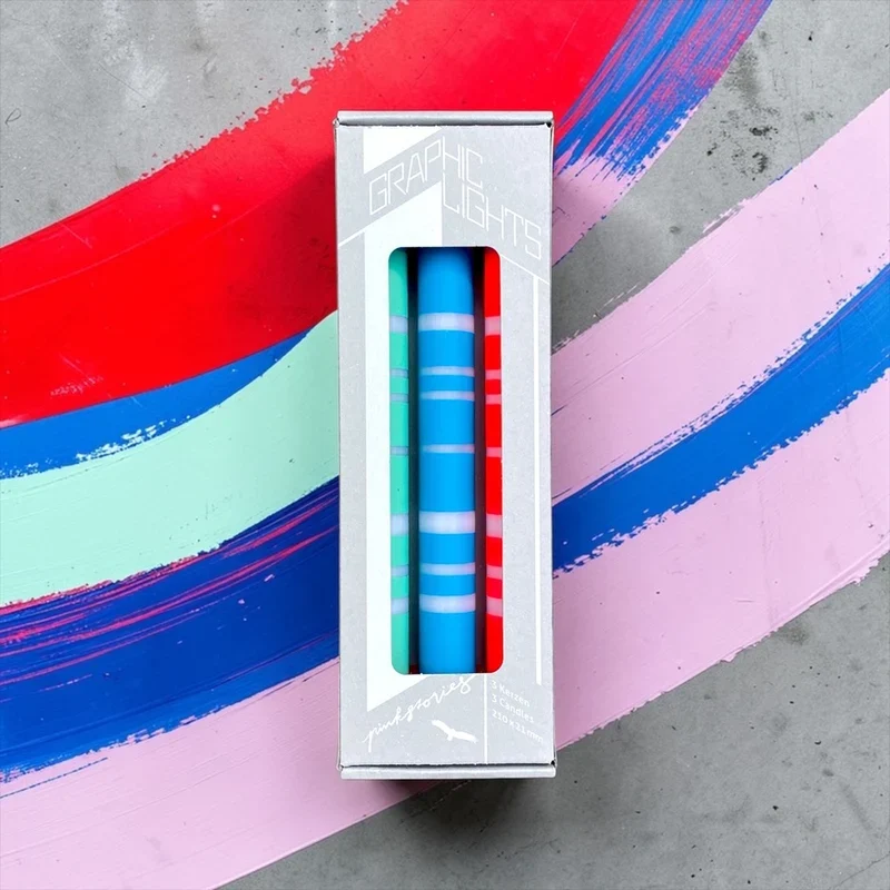 Stabkerzen “Graphic Lights Lines 202” 3er-Set | pinkstories