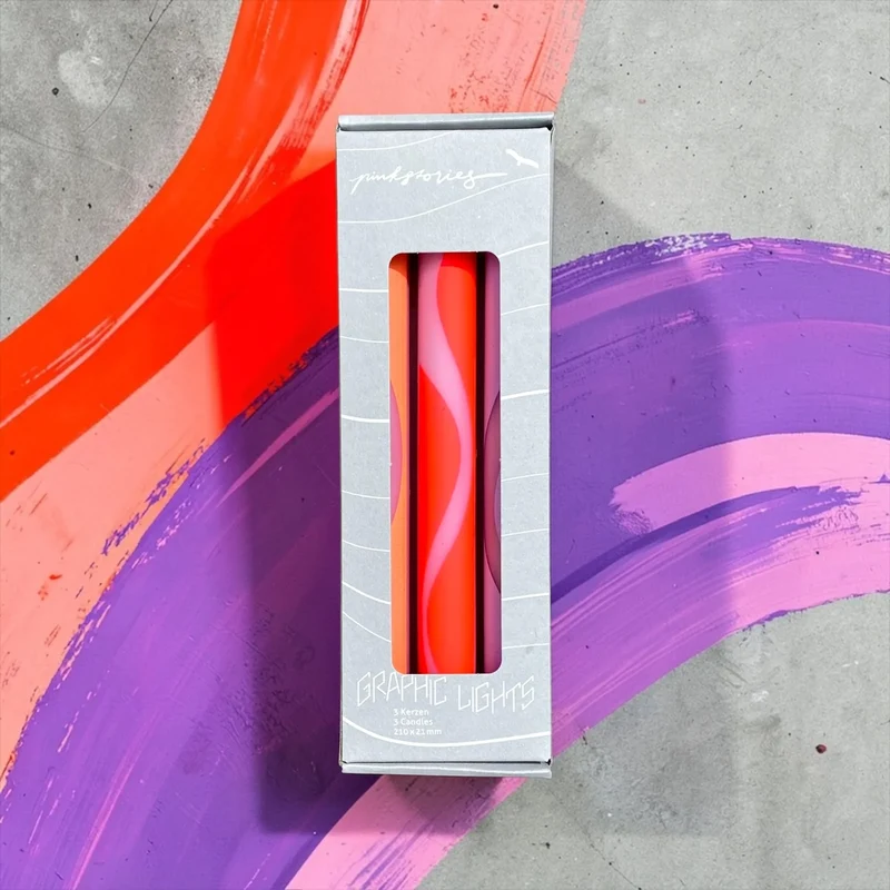 Stabkerzen “Graphic Lights Sinus 102” 3er-Set | pinkstories