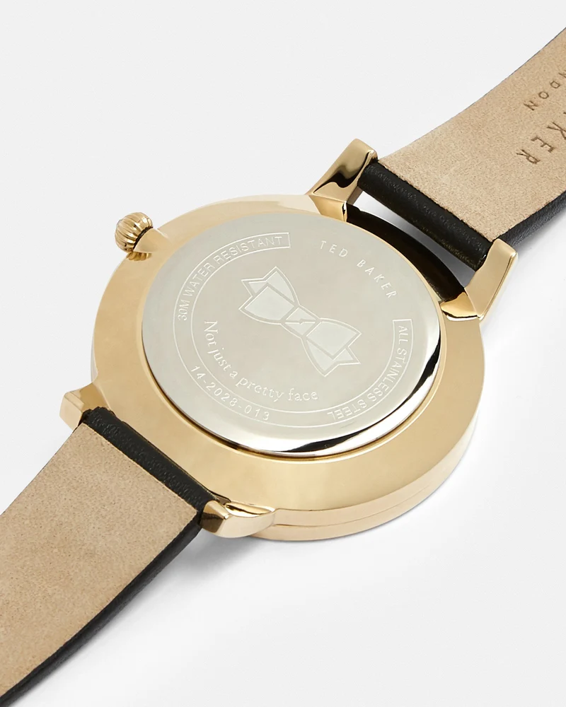 Lurisia Pearl Face Leather Strap Watch