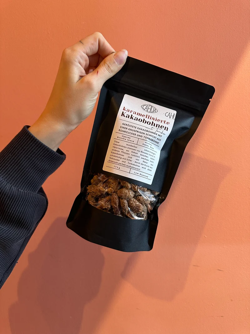 Karamellisierte Kakaobohnen mit Tonka