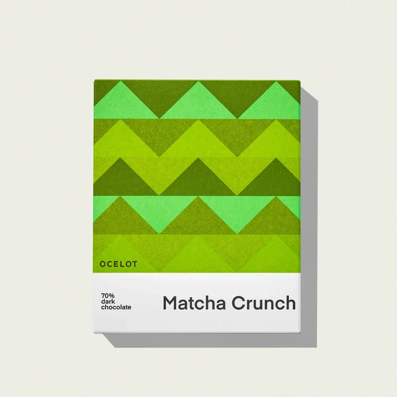 Schokolade “Zartbitter mit Matcha Crunch” | Edle Schokolade mit Crunch | Ocelot