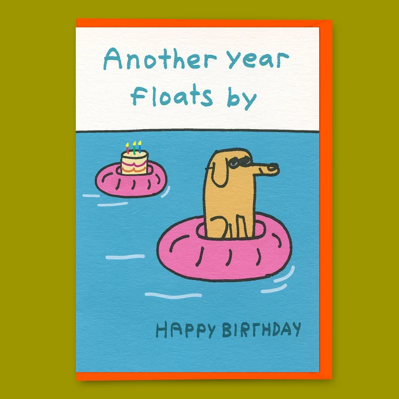Grußkarte “Another Year flows by” | Zeit vergeht, Stil bleibt | Ohh Deer
