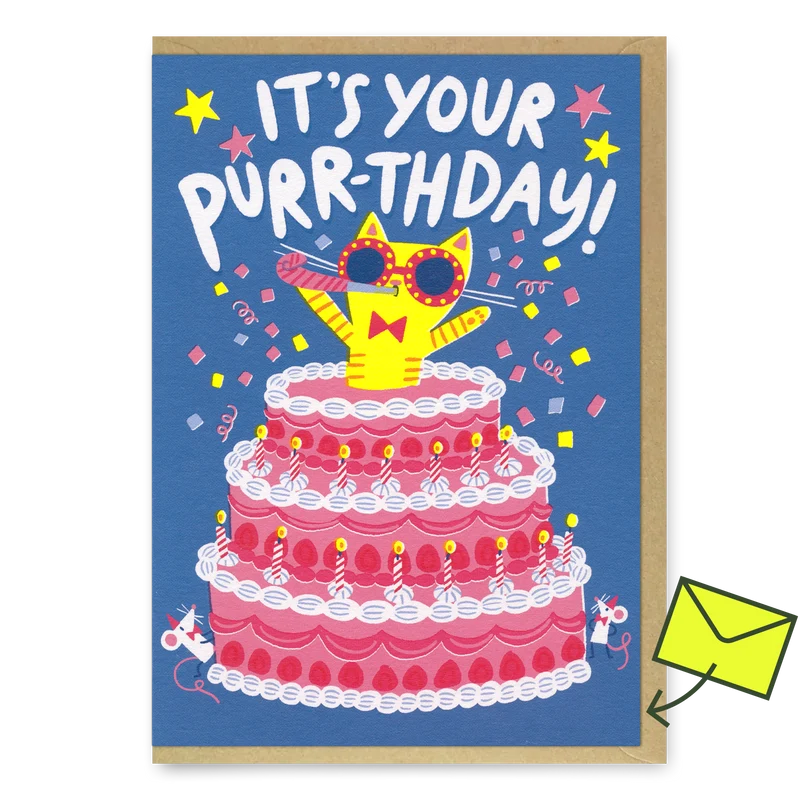 Grußkarte “It’s your Purrthday” | Miauiger Geburtstagsgruß | Ohh Deer