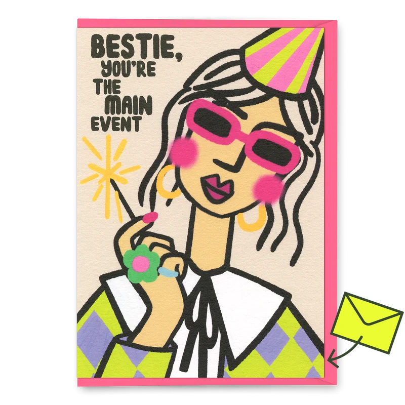 Grußkarte “Bestie” | Für deine allerbeste Geburtstagsfreundin | Studio Boketto