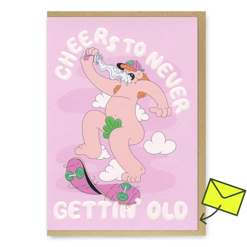 Grußkarte “Gettin Old” | Witziger Spruch zum Geburtstag | Studio Boketto