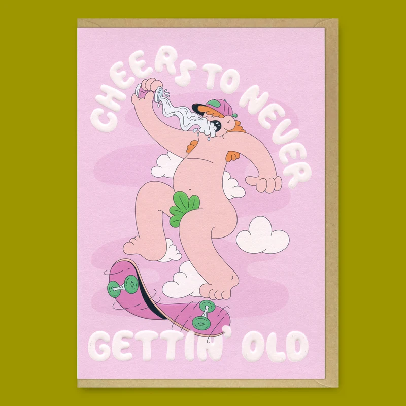 Grußkarte “Gettin Old” | Witziger Spruch zum Geburtstag | Studio Boketto