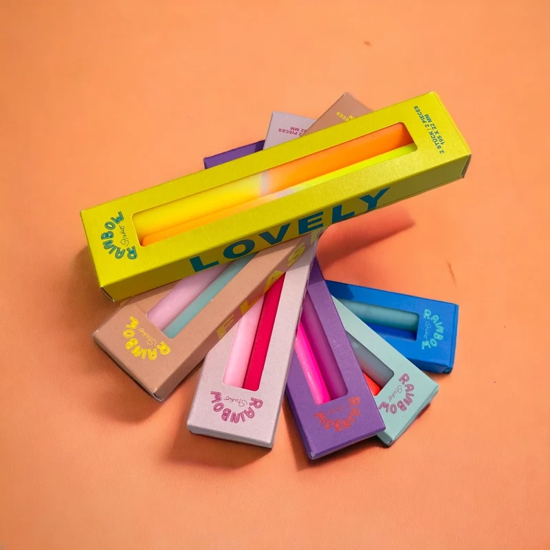 Stabkerzen “Rainbow Studio Lovely” 2er-Set | pinkstories
