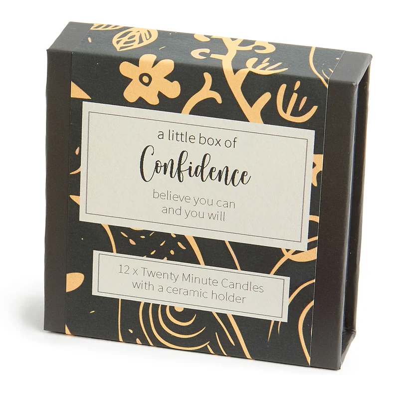 Kerzen “Twenty Minute Candles Confidence” | 12 Ritualkerzen mit Halter | Cotton & Grey