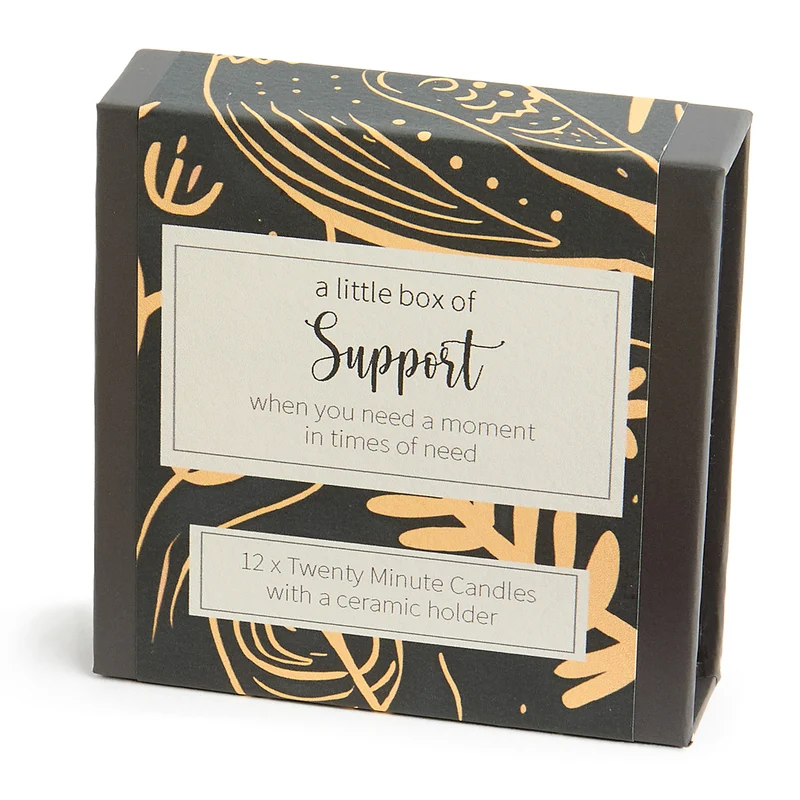 Kerzen “Twenty Minute Candles Support” | 12 Ritualkerzen mit Halter | Cotton & Grey