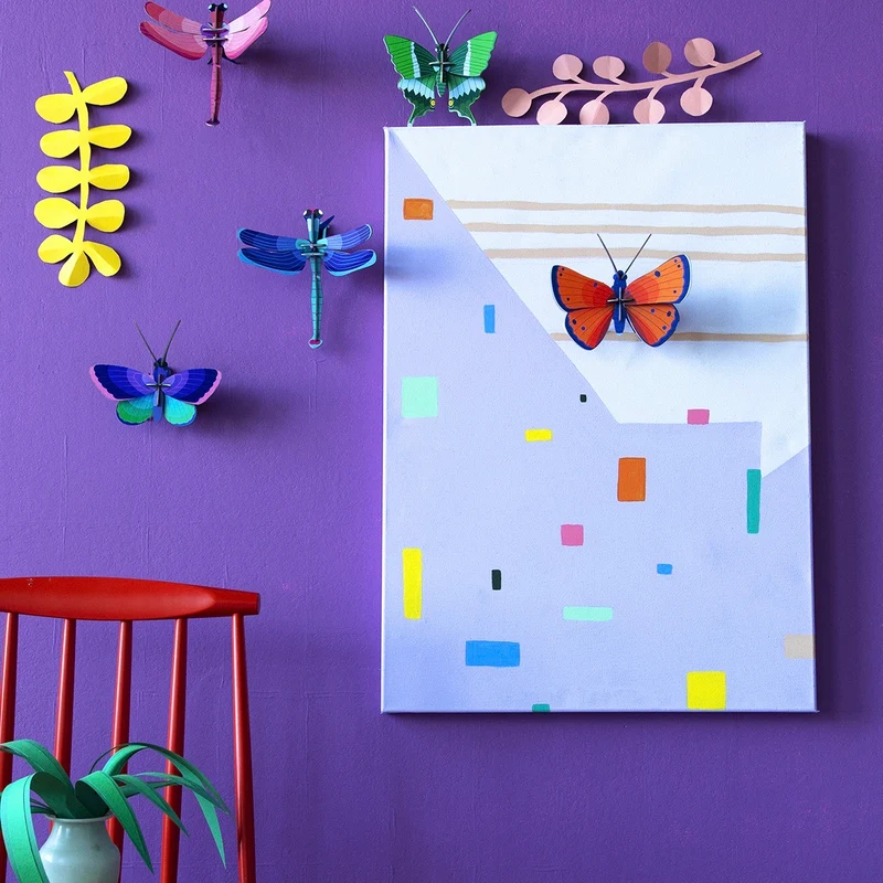 Wanddeko Blue copper butterfly | DIY 3D Objekt von Studio Roof