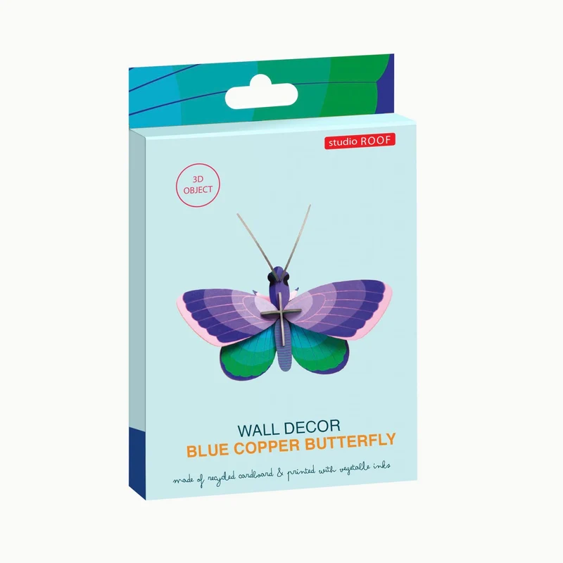Wanddeko Blue copper butterfly | DIY 3D Objekt von Studio Roof