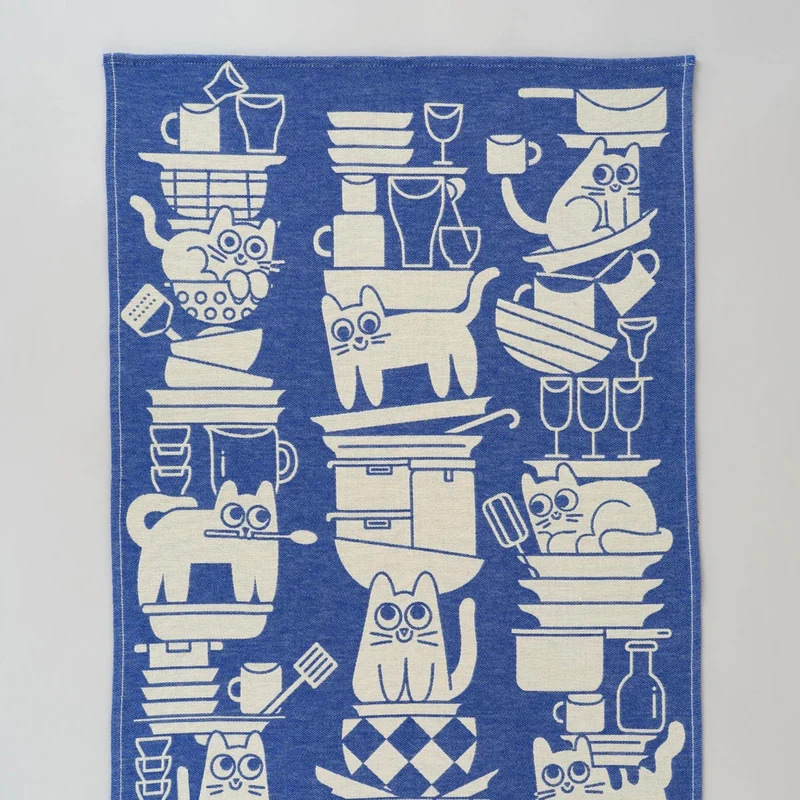 Küchentuch "Kitchen Cats" von WRAP aus London | Niedliche Katzen-Motive für die Küche