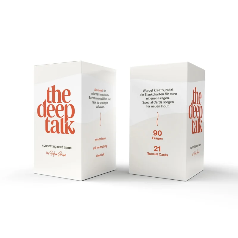 Connecting Card Game "The Deep Talk" | 90 Fragen, 21 Special Cards & Blankokarten