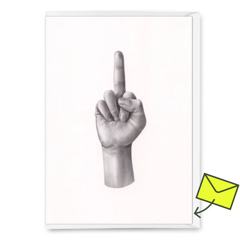 Grußkarte "Middle Finger" | Lustige Klappkarte für jeden Anlass