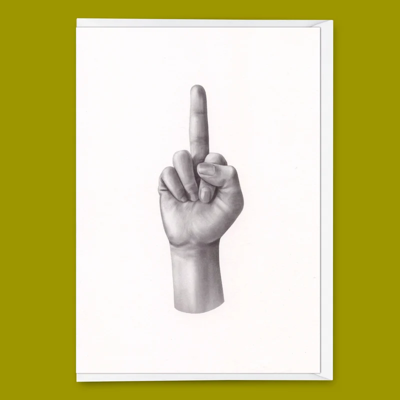 Grußkarte "Middle Finger" | Lustige Klappkarte für jeden Anlass