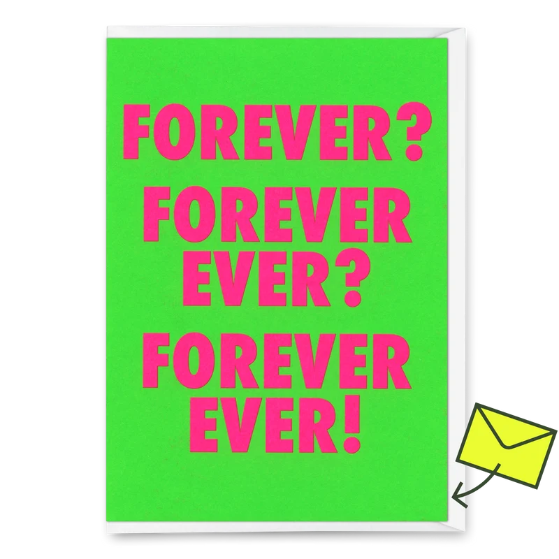 Grußkarte "For ever & ever" | Besondere Klappkarte für Verliebte