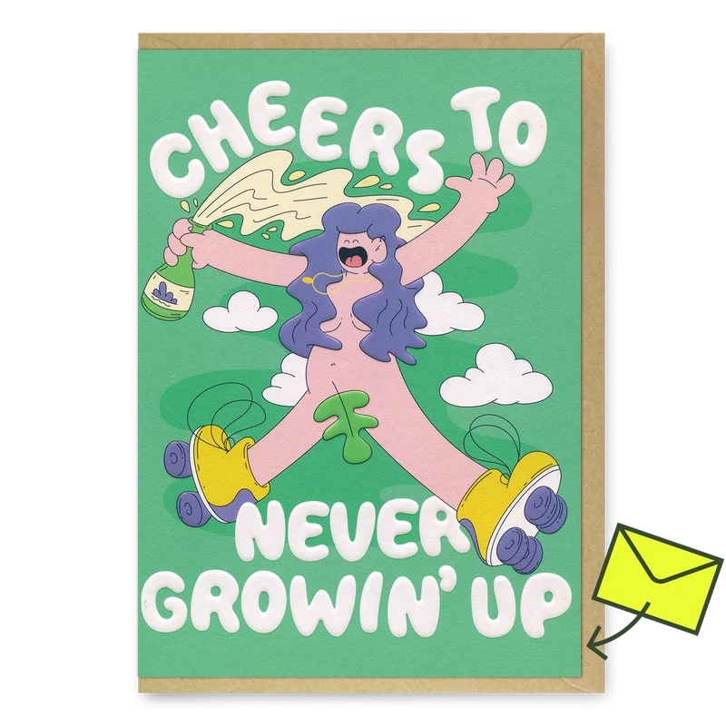 Grußkarte “Growin Up” | Charmanter Gruß fürs Älterwerden | Studio Boketto
