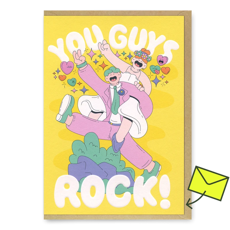 Grußkarte “You Guys Rock” | Für richtig starke Geburtstagshelden | Studio Boketto