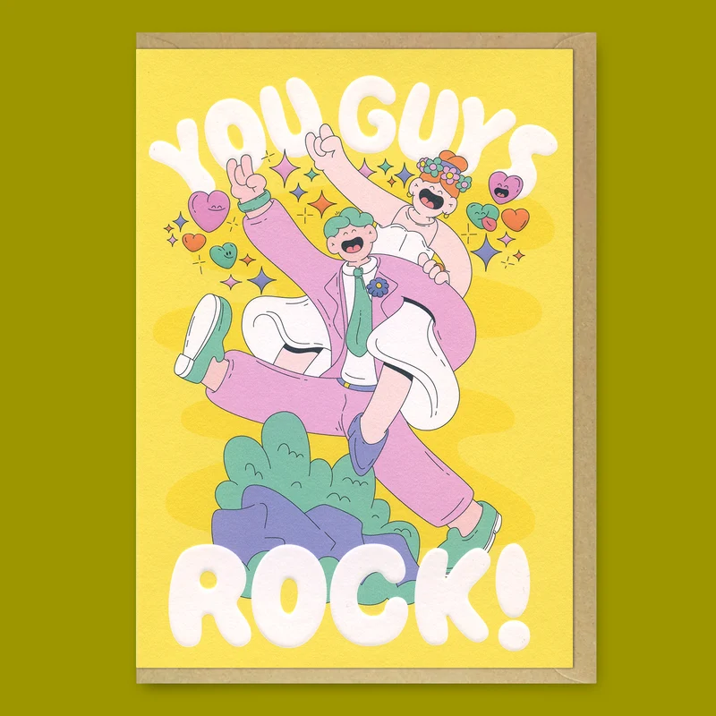 Grußkarte “You Guys Rock” | Für richtig starke Geburtstagshelden | Studio Boketto