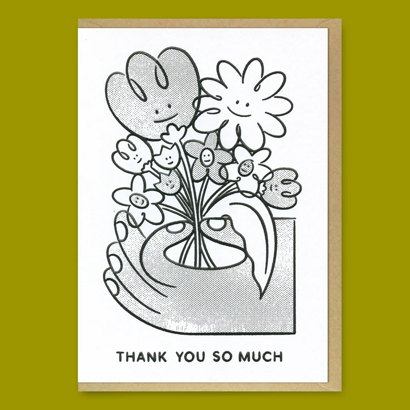 Grußkarte “Flowers” | Blumiger Gruß zum Dankesagen | Studio Boketto