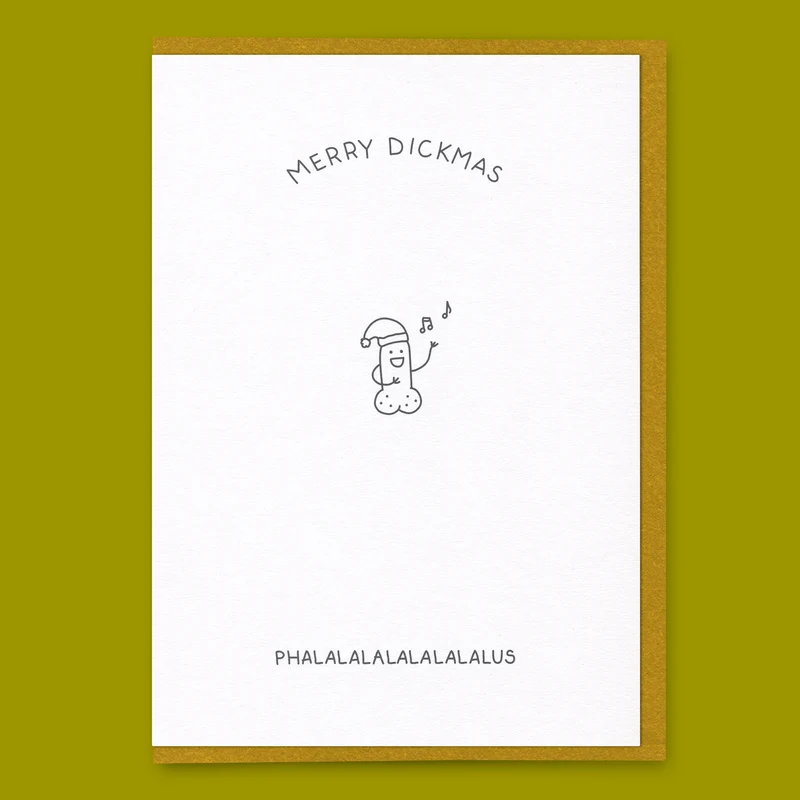 Grußkarte “Phalalalalalalalalus” | Lustiger Weihnachtsgruß | Dicks Don’t Lie