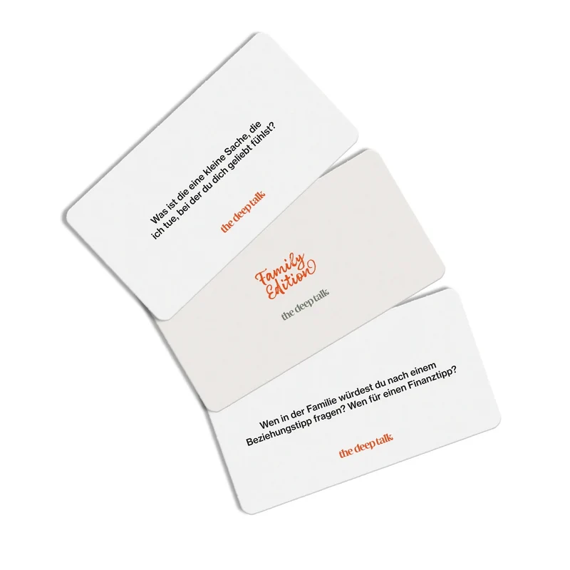 Connecting Card Game "The Deep Talk - Family Edition" | 60 Fragen über und für die Familie