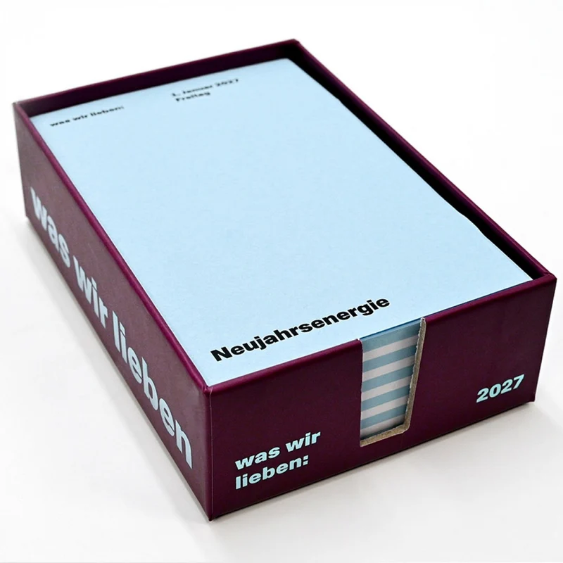 Notizkalender “Was wir lieben” 2027 | Verlag Hermann Schmidt