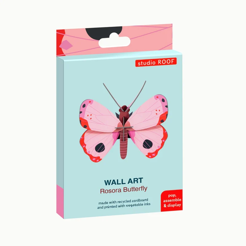 Wanddeko “Rosora Butterfly” | Farbintensives 3D Design | studio ROOF