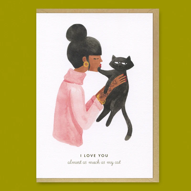 Grußkarte “As much as my cat” | Liebe mit Katzenhumor | ALL THE WAYS TO SAY