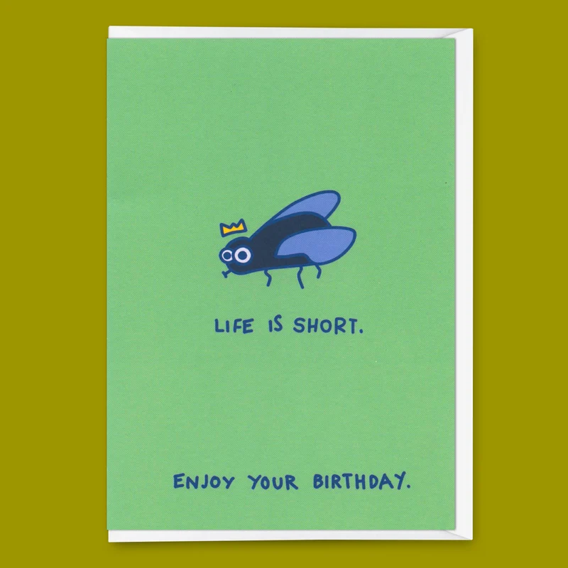 Grußkarte "Life is short" | Lustige Klappkarte zum Geburtstag