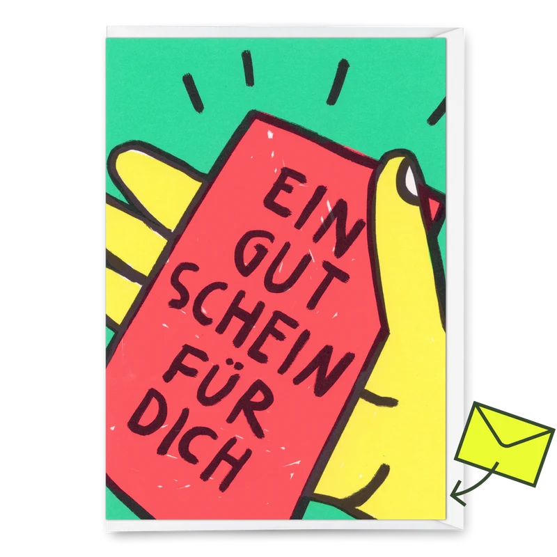 Grußkarte "Ein Gutschein für dich" | Schöne Gutschein-Karte