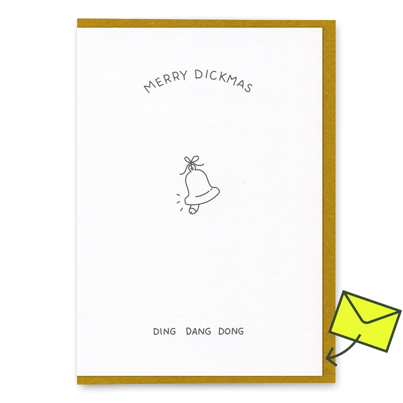 Grußkarte “Ding Dang Dong” | Schrill & festlich zu Weihnachten | Dicks Don’t Lie