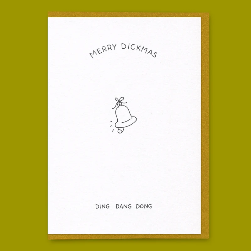 Grußkarte “Ding Dang Dong” | Schrill & festlich zu Weihnachten | Dicks Don’t Lie