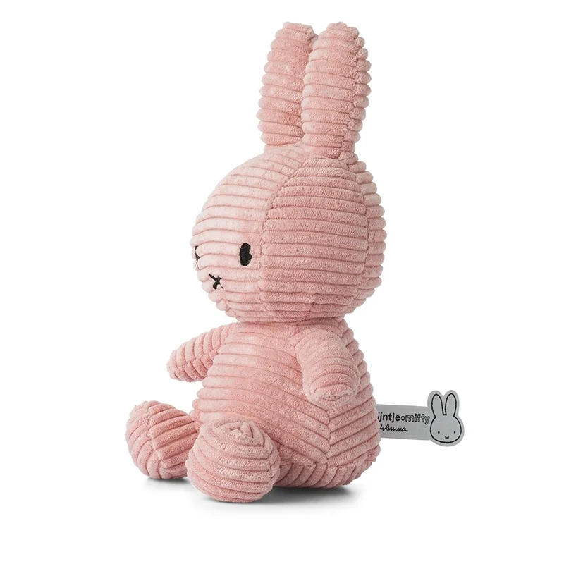 Stofftier “Miffy Eco Cord” 23 cm Pink | Bon Ton Toys
